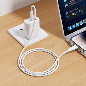Силиконовый кабель USB C to Lightning Hoco 27W 1 м X124 белый