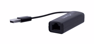 Lanberg NC-0100-01 kaabel / adapter USB-A kuni RJ-45 must