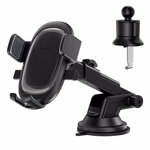 Baseus UltraControl Pro Clamp-on Car Hoidja with Suction Cup/Hook jaoks Air Vent - must