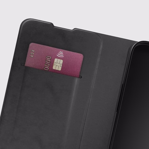 SBS Wallet Smooth ümbris koos klapiga iPhone 16e / 17e jaoks - must