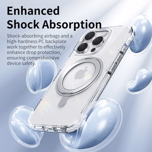 Rock Вращающаяся Подставка Crystal Series магнитная для Iphone 16 чёрная