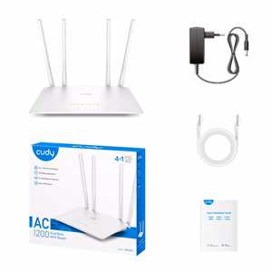Cudy WR1200 беспроводной роутер Fast Ethernet двухдиапазонный (2,4 ГГц / 5 ГГц) белый