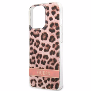 Guess GUHCP13LHSLEOP iPhone 13 Pro / 13 6.1" розовый/розовый жёсткий чехол Leopard