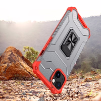Crystal Ring Case Kickstand Tough Rugged Cover iPhone 13 mini punane