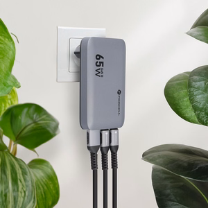 Phone Laadija Forcell F-Energy Ultra Slim GaN III 2 x USB C + USB A QC4.0 PD 4A 65W VT-47 hall 0INT