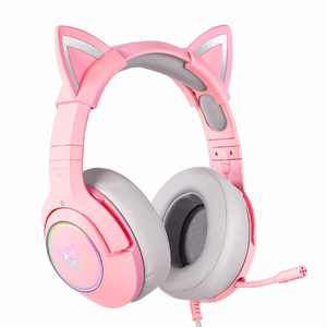 Игровые наушники ONIKUMA K9 RGB розовый