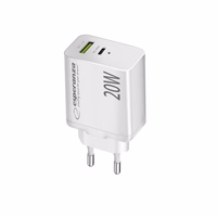 Esperanza EZC105W mains charger 20W valge