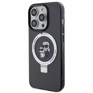 Karl Lagerfeld KLHMP15XHMRSKCK iPhone 15 Pro Max 6.7" чёрный/чёрный жёсткий чехол Ring Stand Karl&Choupette MagSafe