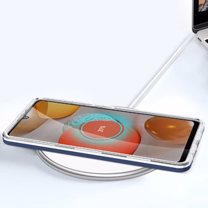 Läbipaistev 3in1 ümbris Samsung Galaxy A42 5G Frame Gel Cover Sinine