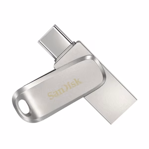SanDisk Ultra Dual Drive Luxe USB mälupulk 128 GB 3.2 Gen 1 roostevaba teras