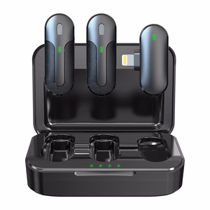 Devia microphone for smartfon Kintone Lightning wireless 2in1 black