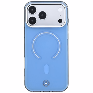 Mercedes Double Layer Iconic Logo ümbris seadmele iPhone 18 Pro Max / 17 Pro Max, MagSafe-ühilduv – sinine