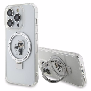 Karl Lagerfeld KLHMP15XHMRSKCH iPhone 15 Pro Max 6.7" valge/valge hardcase Ring Stand Karl&Choupette MagSafe