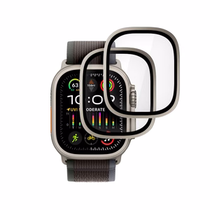 Tech-Protect 2-pack karastatud klaas jaoks Apple Watch Ultra 49mm - silver and must