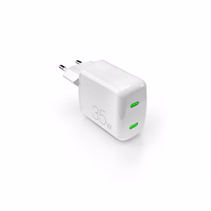 Puro MiniPro 35W GaN 2xUSB-C Wall Laadija - valge
