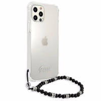 Guess GUHCP12MKPSBK iPhone 12/12 Pro 6.1" läbipaistev kõvakaane Black Pearl