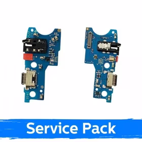 Charging Port Ühildub Samsung A145 A14 koos Flex / Plata (Service Pack)