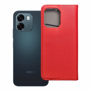 Klappkaanega Smart Case Book ümbris Oppo A6 jaoks, punane