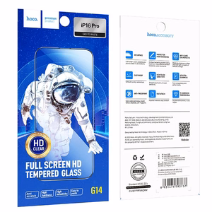 Karastatud klaas to iPhone 16 PRO / 17 / 17 PRO Hoco HD 5D Guardian shield 10 pcs G14 must