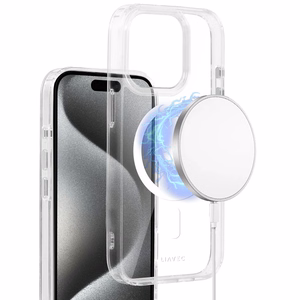 Liavec Glossy Magsafe Clear Ümbris do Iphone 15 Pro Max valge