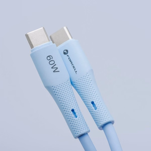 Кабель USB C to USB C Forcell F-Energy QC4.0 PD 5A 100W Silicone 1 m C347 синий