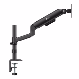 Ergo Office ER-691 B – gas-spring monitor arm for 17–32-inch screens, 1–10 kg, VESA up to 100×100, matte black
