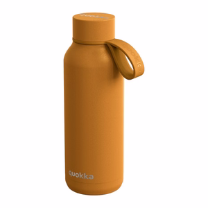 Quokka Solid With Strap roostevabast terasest termospudel, 510 ml, Mustard
