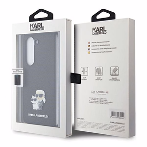 KARL LAGERFELD ümbris jaoks SAMSUNG Z Fold 5 KLHCZFD5SAKCNPK (Saffiano K&C PIN) must