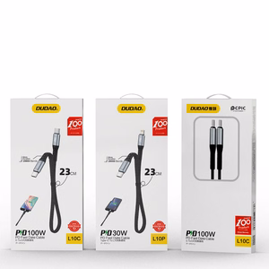 Dudao L10P Lightning - USB-C PD 20W kaabel 0.23m - must