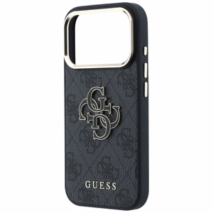 GUESS GUE005482 (PU FW Resin Logo) kaitseümbris seadmele iPhone 18 Pro Max / 17 Pro Max, värv: must