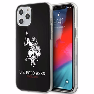 US Polo USHCP12LTPUHRBK Shiny Big Logo ümbris seadmele iPhone 12 Pro Max 6.7", must