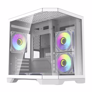 Darflash FT350 arvuti korpus + 5 aRGB ventilaatorit (valge)