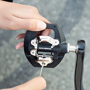 Rockbros M108 kahepoolsed poollukustuvad nailonist jalgrattapedaalid – mustad