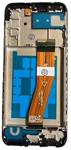LCD ekraan Samsung A037G A03s 2021 (suuremahuline Euroopa versioon) puuteekraani ja raamiga must originaal