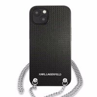 Karl Lagerfeld KLHCP13SPMK iPhone 13 mini 5,4 "hardcase must / must Leather Textured and Chain