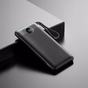 Akupank Veger W1116 must 10000mAh (PD / QC3.0) + integreeritud 3in1 kaabel