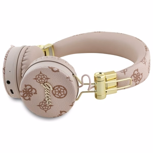 Guess Bluetooth ENC GUBH70EPOSMW Brown/Brown Peony Script Round Shape Headphones