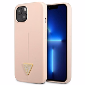 Guess GUHCP13MSLTGP iPhone 13 6.1" розовый/розовый жёсткий чехол Silicone Triangle
