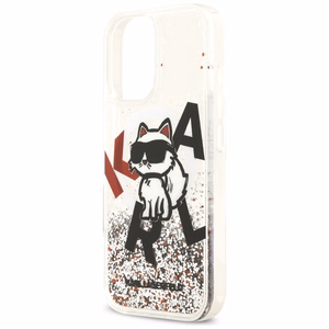 Karl Lagerfeld Liquid Glitter Choupette Logo MagSafe Ümbris jaoks iPhone 17 - Clear