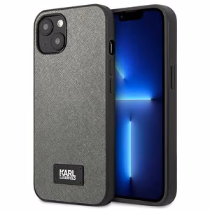 Karl Lagerfeld KLHCP13SSFMP2DG iPhone 13 mini 5,4 "hardcase hõbedane / hõbedane Saffiano Plaque