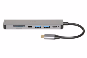 iBox IUH3SL4K USB-jaotur USB Type-C 5000 Mbit/s Hõbe