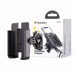 Wozinsky metal bicycle phone hoidja, scooters must (WBHBK3)