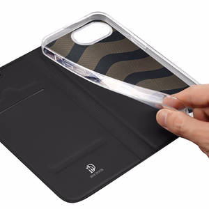 DUX DUCIS wallet ümbris SKIN PRO jaoks IPHONE 16e must