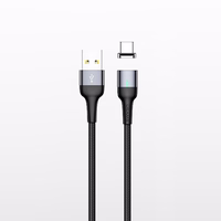 USAMS Magnetiline kaabel U28 microUSB3A Fast Charge 1m punutud terasest/tarnish SJ328USB01 (US-SJ328)