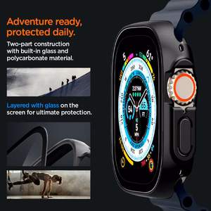 Spigen Thin Fit 360 ümbris Apple Watch Ultra 49 mm jaoks, must