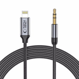 Tech-Protect UltraBoost аудио кабель Lightning mini jack 3.5mm 1м - чёрный