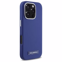 Karl Lagerfeld FW Metal Plate MagSafe iPhone 16 Pro Max Ümbris - sinine