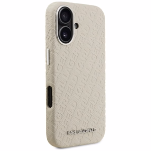 Karl Lagerfeld FW Stamped Karl MagSafe чехол iPhone 16 - бежевый
