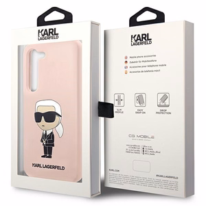 Karl Lagerfeld KLHCS23MSNIKBCP S23+ S916 жёсткий чехол розовый/розовый Silicone Ikonik