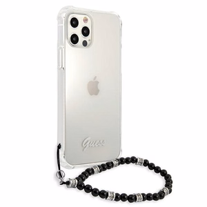Guess GUHCP12LKPSBK iPhone 12 Pro Max 6.7" Läbipaistev kõvakaane Black Pearl